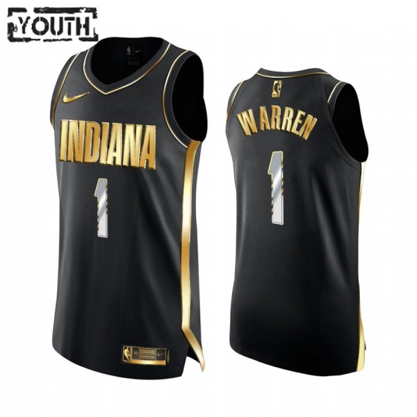 Indiana Pacers Trikot T.J. Warren 1 2020-21 Schwarz Golden Edition Swingman - Kinder